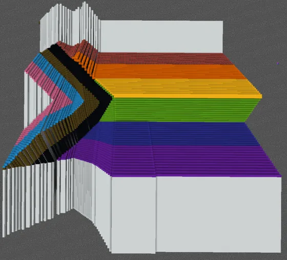 Pride Flag Map Art Minecraft schematic