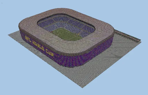 Purple Football Stadium Minecraft schematic