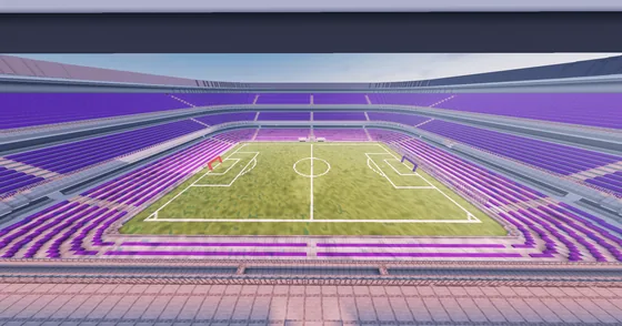 Purple Football Stadium Minecraft schematic