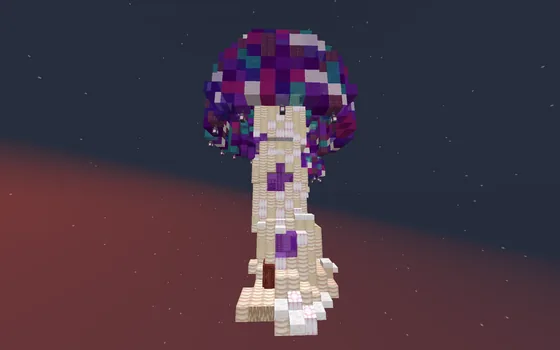 Purple Mushroom Home Minecraft schematic