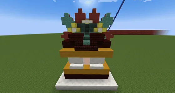 Quetzalcoatl Aztec Statue Minecraft schematic