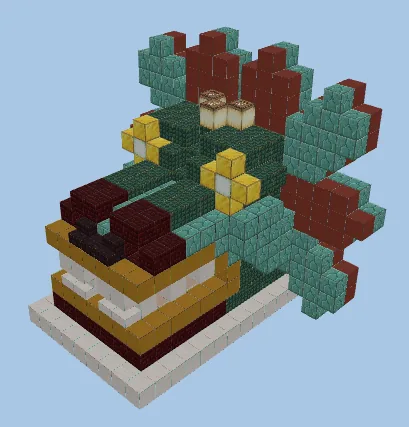 Quetzalcoatl Aztec Statue Minecraft schematic