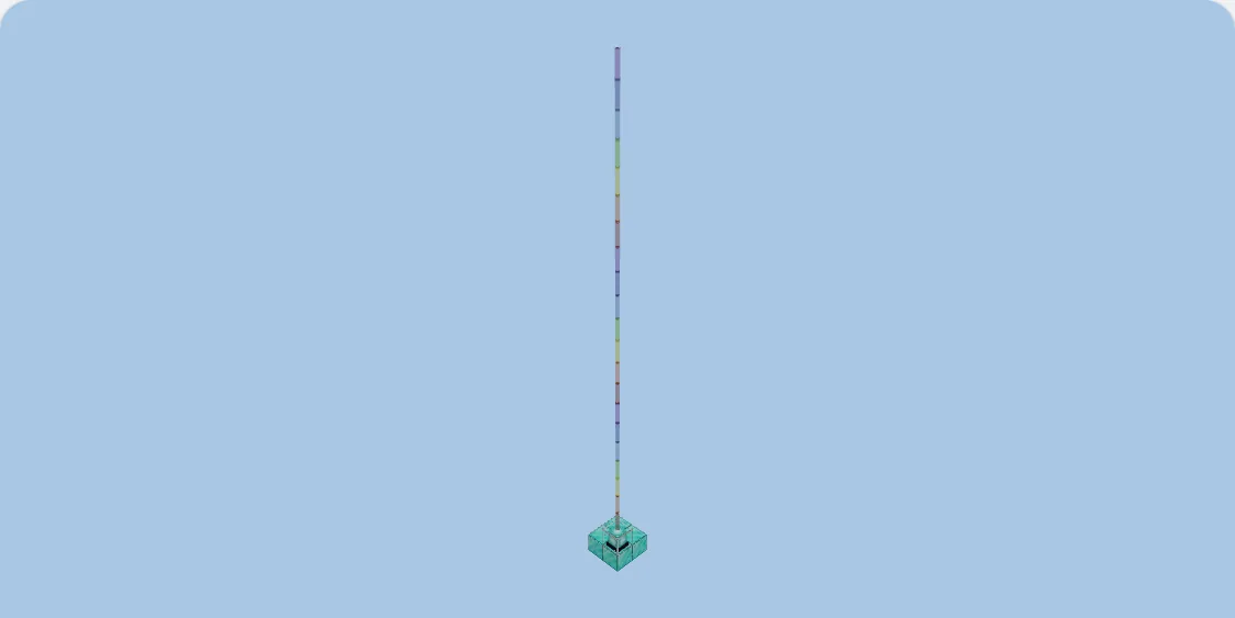 Rainbow Lighthouse Minecraft schematic preview