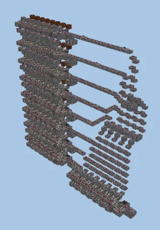 Randomizer With 64 Outputs Minecraft schematic preview