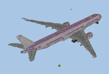 Realistic Airplane Model Minecraft schematic