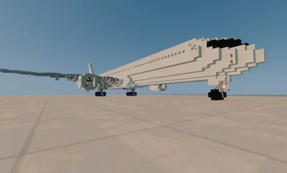 Realistic Airplane Model Minecraft schematic