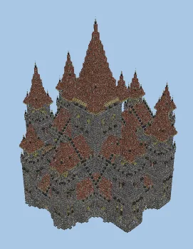 Red Roof Cathedral Structure Minecraft schematic preview