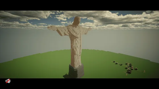 Giant Christ the Redeemer Statue Minecraft schematic