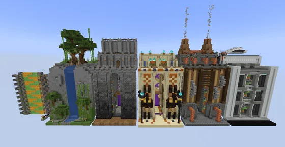 Redstone Activated Portal Decorations Minecraft schematic