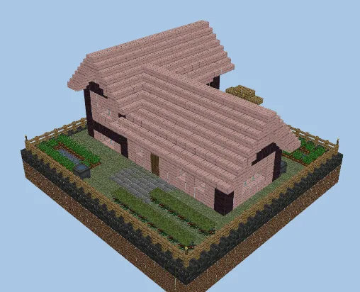 Retro 1950s-1970s Home Style Minecraft schematic