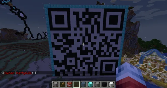 Rickroll QR Code Structure Minecraft schematic