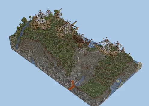 River Cosmos Pirate Base Minecraft schematic preview