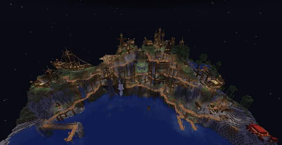 River Cosmos Pirate Base Minecraft schematic