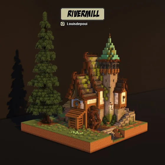 Rivermill Village Minecraft schematic