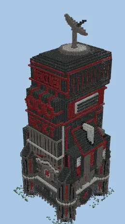 Rocket Tower Sugar Cane Farm Minecraft schematic preview