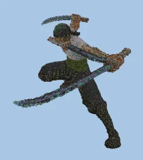 Roronoa Zoro Anime Statue Minecraft schematic preview