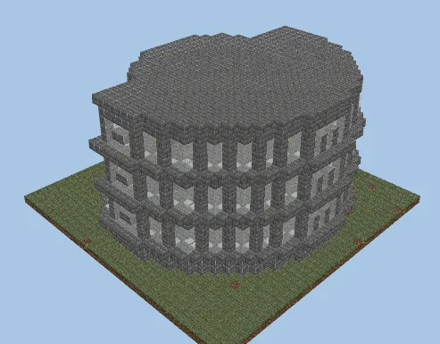Row House Facade Design Minecraft schematic preview