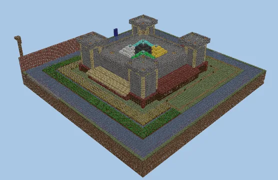 Royal Castle with Village Outskirts Minecraft schematic