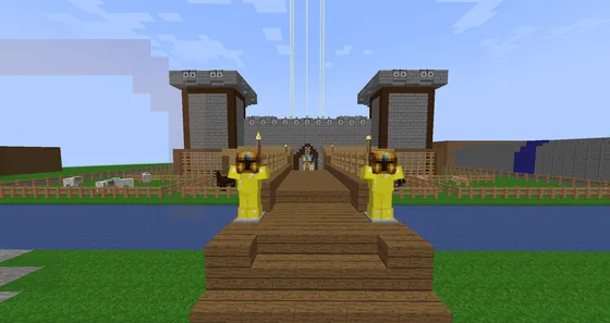 Royal Castle with Village Outskirts Minecraft schematic