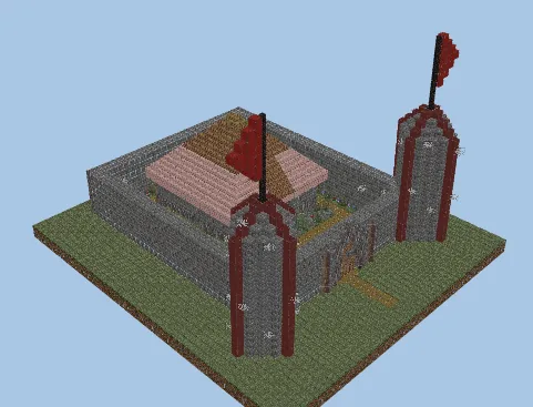 Royal Residence Simple Castle Design Minecraft schematic