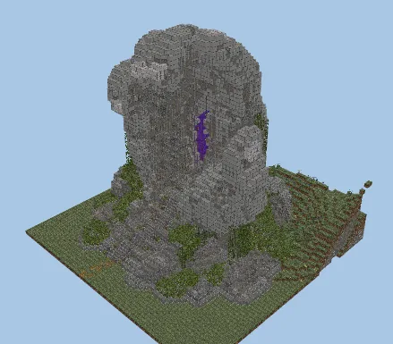 Ruined Hand Shaped Nether Portal Build Minecraft schematic preview