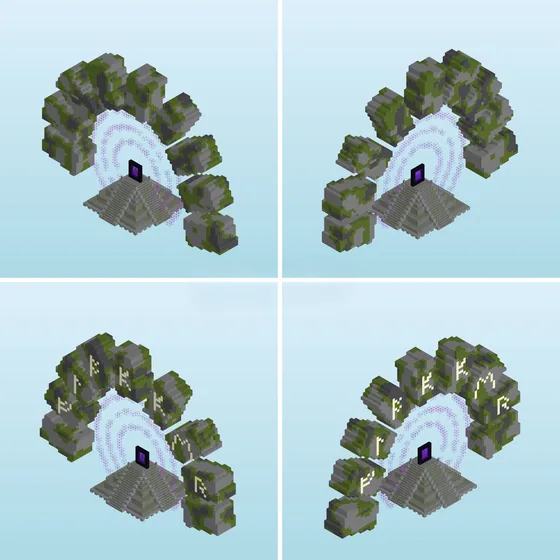 Runic Nether Portal Exterior Build Minecraft schematic