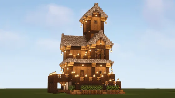 Rural Survival Home With Watchtower Minecraft schematic