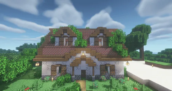 Rustic Aesthetic Cottage Minecraft schematic