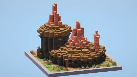 Rustic Big Hut Minecraft Build Minecraft schematic