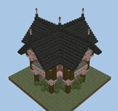 Rustic Granite Brick House Minecraft schematic preview