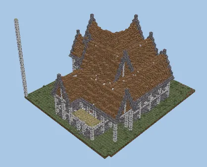 Rustic Mansion Survival House Minecraft schematic