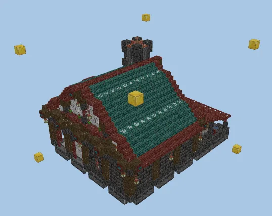 Rustic Medieval Blacksmith House Minecraft schematic