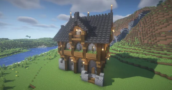 Rustic Medieval Shop Minecraft schematic