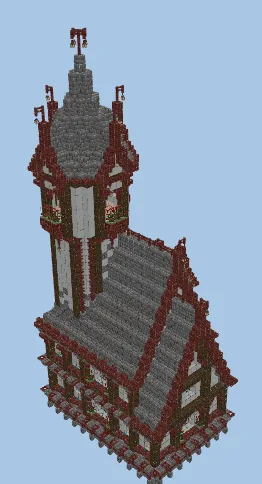 Rustic Medieval Tower House Structure Minecraft schematic