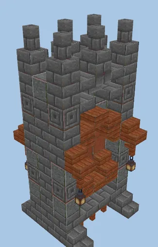 Rustic Medieval Wall Decoration Minecraft schematic