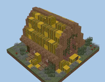 Rustic Old Barn with Abandoned Car Minecraft schematic