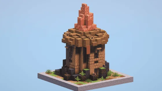 Rustic Rural Tower Minecraft schematic