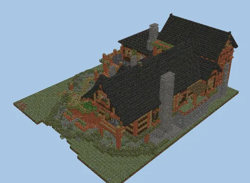 Rustic Wooden Manor Minecraft schematic