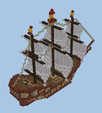 Sailing Ship Nether Portal Minecraft schematic