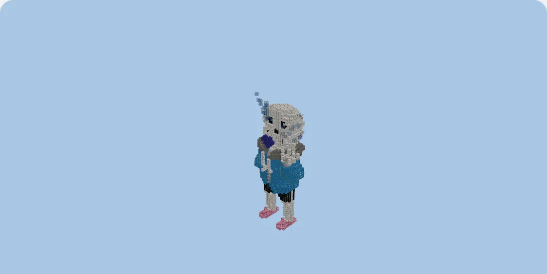 Sans Undertale Minecraft Statue Minecraft schematic preview