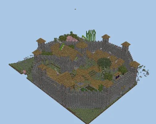 Sara's Flower Castle Village Minecraft schematic preview