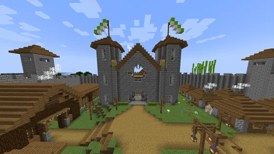 Sara's Flower Castle Village Minecraft schematic