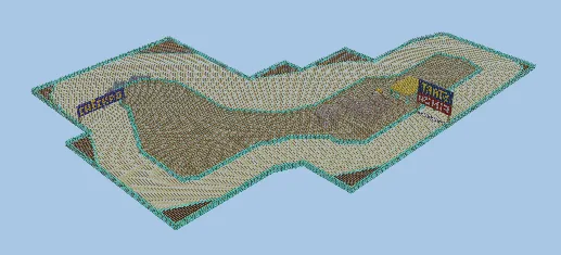 Sega Rally Desert 95 Racetrack Minecraft schematic