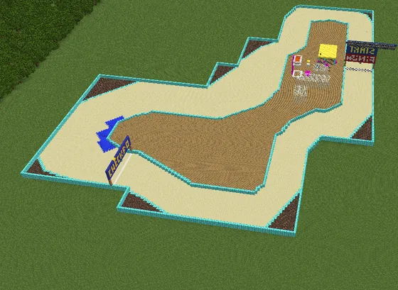 Sega Rally Desert 95 Racetrack Minecraft schematic