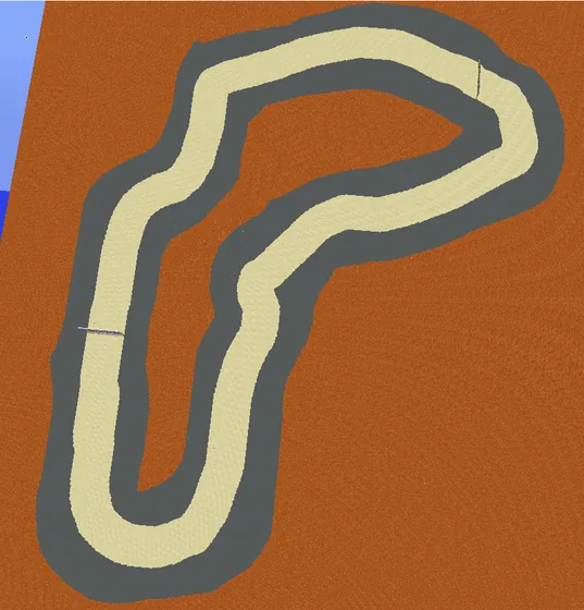 Sega Rally Desert 95 Track Recreation Minecraft schematic