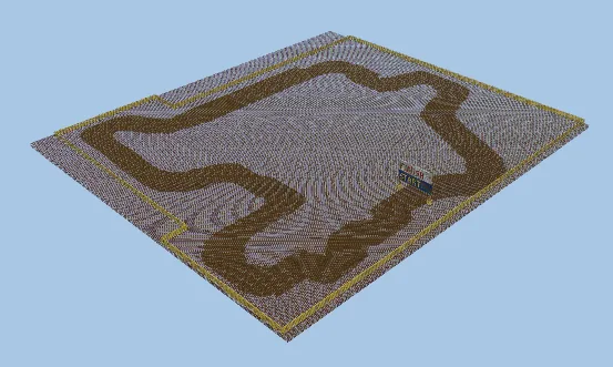 Sega Rally Lakeside 95 Racetrack Minecraft schematic