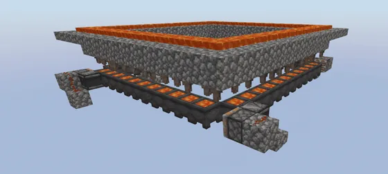 Semi Automatic Lava Farm Minecraft schematic