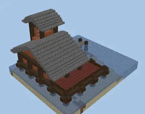 Shallow Water Lake House Minecraft schematic
