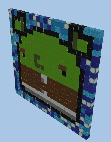 Shrek Pixel Art Build Minecraft schematic