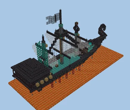 Silent Schooner Lava Boat Minecraft schematic preview